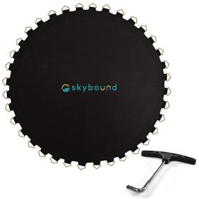 img 4 attached to 🤸 Premium SkyBound Replacement Trampoline Mat for 15ft Frames: Includes Spring Tool, V-Rings, and Enhanced Stitching for Safe Bouncing