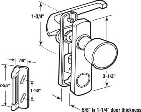 img 1 attached to 🚪 Aluminum Tulip Knob Latch Set for Screen or Storm Door - Prime-Line Products K 5000