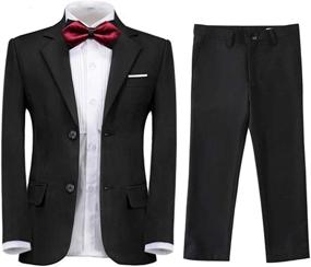 img 4 attached to Stylish Formal Wedding Dress Blazer Pants for Boys' Suits & Sport Coats - Premium Quality Attire
