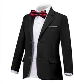 img 3 attached to Stylish Formal Wedding Dress Blazer Pants for Boys' Suits & Sport Coats - Premium Quality Attire