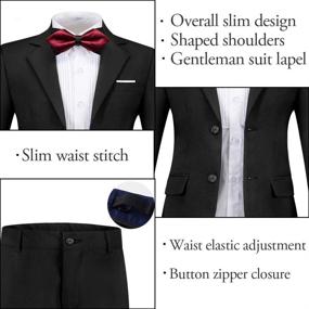 img 1 attached to Stylish Formal Wedding Dress Blazer Pants for Boys' Suits & Sport Coats - Premium Quality Attire
