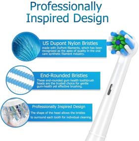 img 2 attached to 🦷 Oral-B Compatible Toothbrush Heads - Fits Braun Oral B 7000, Pro 1000, 9600, 5000, 3000, 8000, Genius, Smart Electric Toothbrush - Pack of 16
