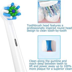 img 1 attached to 🦷 Oral-B Compatible Toothbrush Heads - Fits Braun Oral B 7000, Pro 1000, 9600, 5000, 3000, 8000, Genius, Smart Electric Toothbrush - Pack of 16