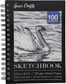 img 2 attached to 📚 Set of 3 Art Sketchbooks, Spiral Bound Drawing Pads with 100 Ivory Color Sheets Each, Measuring 8.5 x 5.5 Inches