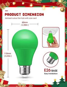 img 3 attached to 💡 Energy-Saving JandCase A19 Green LED Light Bulb: Brighten up with Eco-Friendly Illumination