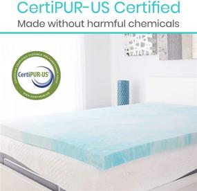 img 2 attached to 🛏️ Xtra-Comfort Twin Memory Foam Mattress Topper – 3 Inch Gel Bed Pad for RV Camping & Dorm - Soft Pillow Top - Egg Crate Alternative Luxury Sleep Layer