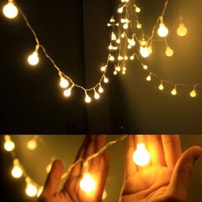 img 4 attached to 🌟 Dailyart Globe String Light: Ultra-Bright LED Starry Fairy Light for Weddings & Xmas Parties - Warm White, Battery-Powered - 13ft/4m”