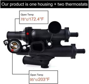 img 3 attached to 🔧 EVIL ENERGY 68003582AB Комплект термостатного корпуса: Sebring Chrysler 200, Sebring 2008-2010, Avenger 2008-2014, Caliber 2008-2012 Совместимый
