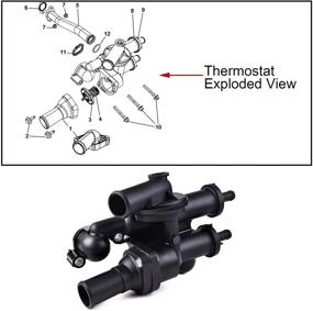 img 1 attached to 🔧 EVIL ENERGY 68003582AB Комплект термостатного корпуса: Sebring Chrysler 200, Sebring 2008-2010, Avenger 2008-2014, Caliber 2008-2012 Совместимый