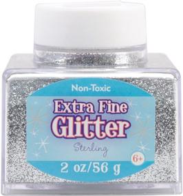 img 2 attached to 💫 Sulyn Silver Extra Fine Glitter Stacker Jar: Brilliant Sparkles for Effortless Crafting