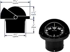 img 3 attached to 🧭 4.5" Black Flush Mount Compass - Reliable Navigation Tool