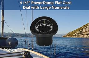 img 2 attached to 🧭 4.5" Black Flush Mount Compass - Reliable Navigation Tool