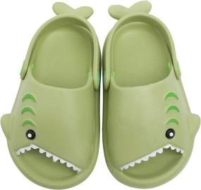 img 4 attached to 🩴 Stylish Lightweight Sandals: Cartoon Non Slip Slippers for Boys - Clogs & Mules