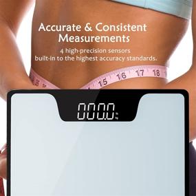 img 1 attached to LIVIN Digital Body Weight Scale with Extra Large LED Display - High Precision and Easy-to-Use Bathroom Scale, Tempered Glass Top, Max 400 lbs/180 kgs - Batteries Included