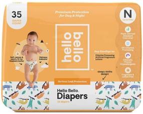 img 3 attached to Hello Bello Sleepy Sloths Jumbo Pack Diapers - Size N (35ct): Superior Comfort for Your Baby's Sound Sleep