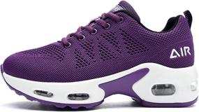 img 4 attached to 👟 SURRAY Women's Air Running Shoes: Stylish, Non-Slip Sneakers for Walking, Tennis, and Comfortable Casual Fashion (US5.5-11 B(M))