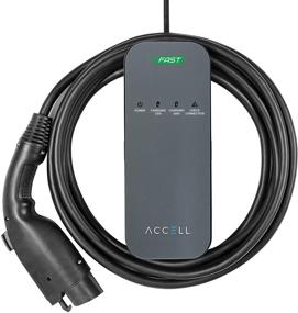 img 4 attached to Accell AxFAST EVSE - Портативный зарядный устройство для электромобиля с двойным напряжением, совместимый с уровнем 2 - подходит для 🔌 Tesla, Chevy Volt, Nissan Leaf, Chrysler Pacifica, Toyota Prius, электромобилей Hyundai и других - 120/240V.