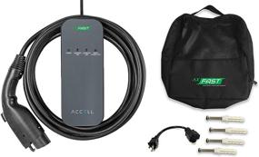 img 3 attached to Accell AxFAST EVSE - Портативный зарядный устройство для электромобиля с двойным напряжением, совместимый с уровнем 2 - подходит для 🔌 Tesla, Chevy Volt, Nissan Leaf, Chrysler Pacifica, Toyota Prius, электромобилей Hyundai и других - 120/240V.