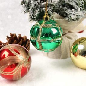 img 2 attached to 🎄 DomeStar Christmas Ball Ornaments 2.4 Inch - Set of 24 Baubles for Christmas Tree Decorations - Shiny Tree Balls Christmas Decorations