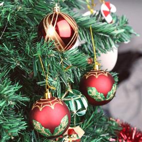 img 1 attached to 🎄 DomeStar Christmas Ball Ornaments 2.4 Inch - Set of 24 Baubles for Christmas Tree Decorations - Shiny Tree Balls Christmas Decorations