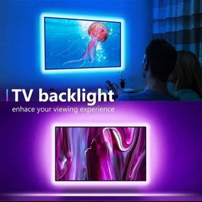 img 2 attached to Enhance Your Viewing Experience with 9.8Ft RGB LED Strip Lights for TV