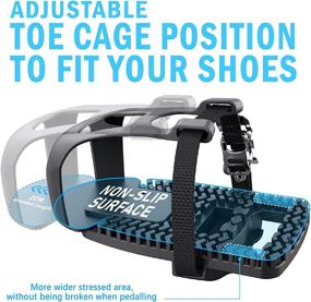 img 2 attached to 🚴 Adjustable Toe Cages for Peloton Bike+ Pedals - Compatible with Miden Pedal Toe Clips Cage - Indoor Cycling Exercise Bike Adapter for Look Delta Pedals and Toe Clip Straps - Enhance Ride with Sneakers