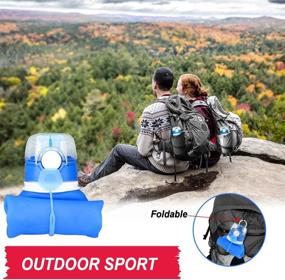 img 3 attached to 🧴 Silbyloyoe Collapsible Silicone Water Bottle with Leak-Proof Valve - 26oz, Lightweight, Anti-Leakage - for Travel, Outdoor Sports, Medical, Food-Grade - Portable & Blue