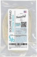 🕯️ high-quality square braid cotton candle wick - #3/0 for premiumcraft candles logo