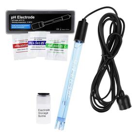 img 4 attached to 🔬 Highly Accurate &amp; Fast Combination pH Electrode with Long BNC Connector Cable &amp; Calibration Powder, Wide 0~14 pH Measurement Range for Sea Water and Acid Rain