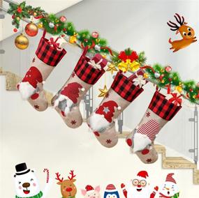 img 3 attached to LSXD Christmas Stockings Reindeer Decorations