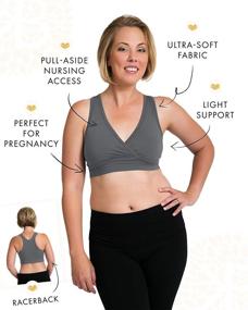 img 3 attached to 🤱 Maternity/Breastfeeding Sleep Bra by Kindred Bravely: French Terry Racerback Design