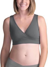 img 4 attached to 🤱 Maternity/Breastfeeding Sleep Bra by Kindred Bravely: French Terry Racerback Design