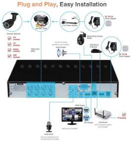 img 2 attached to Тонтон 4К 8МП H.265+ 8-канальный гибридный видеорегистратор CCTV – простой удаленный доступ, умное обнаружение движения, приложение и уведомления по электронной почте.