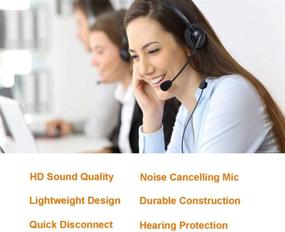 img 2 attached to 🎧 High-Quality Noise Cancelling Telephone Headset: Compatible with Cisco IP Phones 7931-7975 and 6000-8000 Series