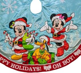 img 2 attached to Kurt Adler 48-Inch Satin Treeskirt with Mickey and Minnie Print