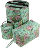 🧶 katech empty yarn bags set: large capacity green knitting bags with flower pattern for organized yarn storage, travel and crafting logo
