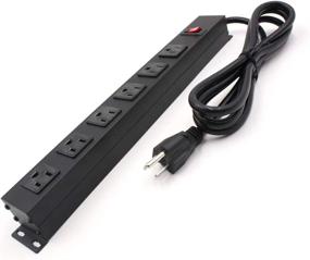 img 4 attached to 💡 Commercial Grade Power Strip with 6 Outlets, 6 Ft UL 14AWG Cord & Straight Plug – Ideal for Industrial, School, Home Use – ETL Approved & Listed – 15A 125V 1875W – Black, 1 Pack