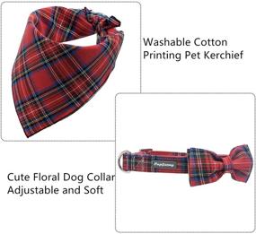 img 3 attached to 🐶 Pupfunny Bowtie Dog Collar: Adjustable Cute Collar with Soft & Comfy Detachable Bowtie for Small, Medium, and Large Dogs