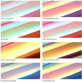 img 1 attached to 🎨 Arteza Holographic Self Adhesive Vinyl Set of 8 - 12x12 Inch Red & Pink Opal Craft Sheets: Easy to Cut, Weed & Perfect for Indoor/Outdoor Projects - Compatible with Most Craft Cutters