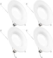 🔆 sunco lighting 4 pack 5/6 inch led recessed downlight: efficient industrial electrical solution logo