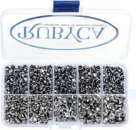 czech white clear crystal rivets in rubyca 570 sets: diy leathercraft kit with silver color metal studs logo