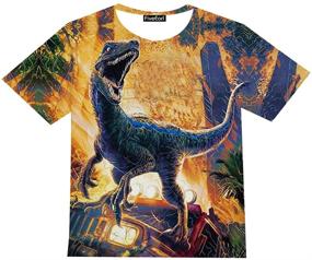 img 1 attached to 👕 FiveEarl Print Dinosaurs Shirts: Vibrant Yellow KL Boys' Clothing for Trendy Tops, Tees & Shirts