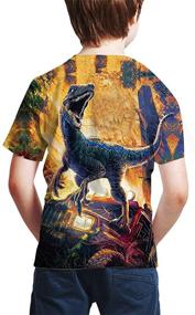 img 3 attached to 👕 FiveEarl Print Dinosaurs Shirts: Vibrant Yellow KL Boys' Clothing for Trendy Tops, Tees & Shirts