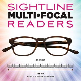 img 1 attached to 👓 Sightline Narrow Fit H121 Tortoise Multifocus Reading Glasses 3.00x Magnification