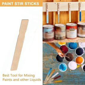 img 1 attached to 🖌️ 50-Pc Bulk 12 Inch Wooden Paint Stir Sticks - Ideal for Mixing Epoxy or Resin Crafts