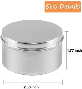 img 3 attached to 🕯️ 12pcs 4oz Metal Candle Tins: Aluminum Screw Top Round Steel Cans with Lid for Candle Making, Arts & Crafts, Spices, Gifts, Food