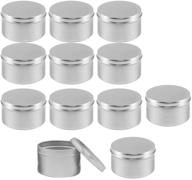 🕯️ 12pcs 4oz metal candle tins: aluminum screw top round steel cans with lid for candle making, arts & crafts, spices, gifts, food logo