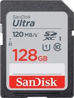 sandisk 128gb ultra sdxc memory card - high speed, full hd, c10, u1 - sdsdun4-128g-gn6in логотип