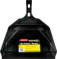 rubbermaid dirt catcher cleaning dustpan - wide opening for maximum dirt pickup and debris removal, durable plastic - ideal for indoor or outdoor cleaning and sweeping logo