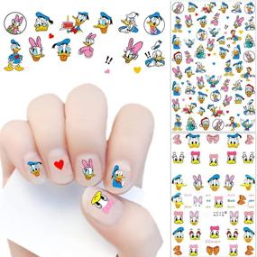 img 1 attached to 🐭 Mickey Mouse 3D Nail Art Stickers: Adorable Cartoon Decals for Women, Kids, and Girls' DIY Acrylic Nails - 5 Sheets